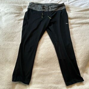 Nike Dri-Fit Running Women’s Leggings Pants Black Grey Spandex Polyester M